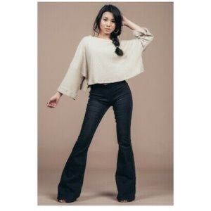 Vestique bell bottom stretch jeans size L